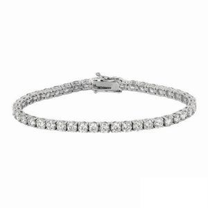 3.72 Carat Natural Diamond Tennis Bracelet 6.5'' 14K White Gold G SI